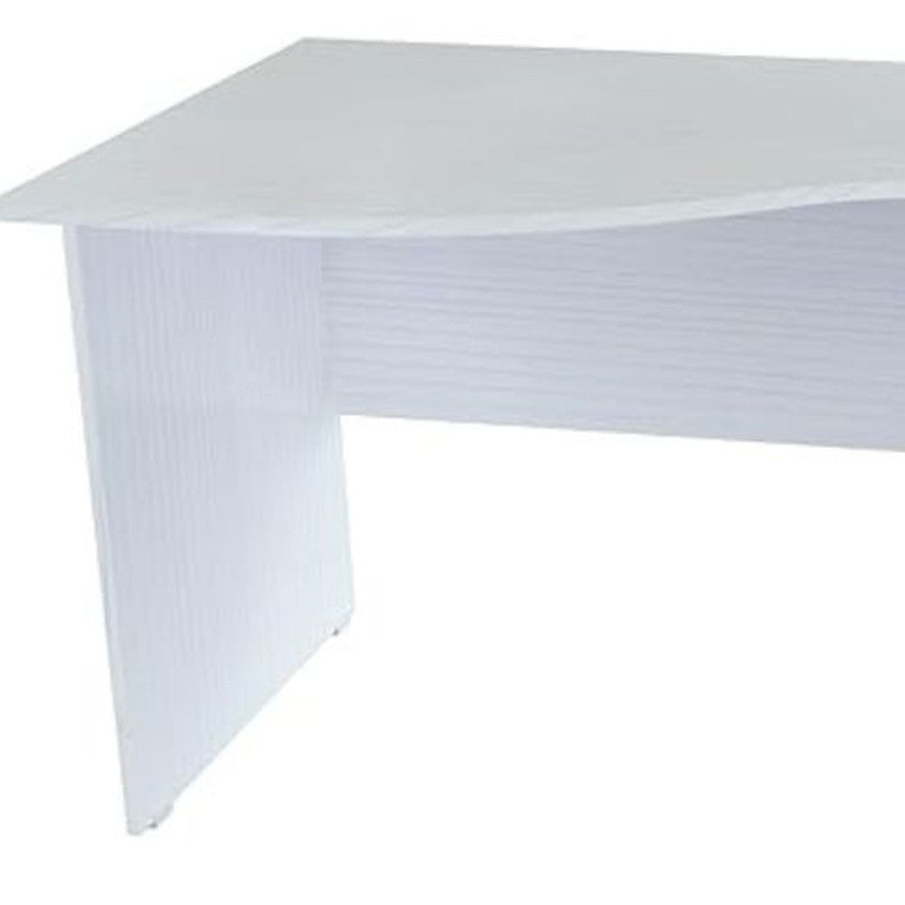 55" White Computer Desk With Two Drawers