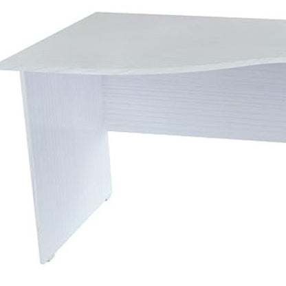 55" White Computer Desk With Two Drawers