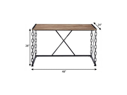 48" Brown and Black Computer Desk