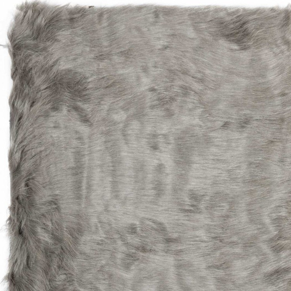 5' X 8' Gray Shag Area Rug