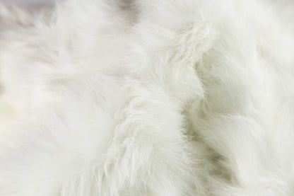 6' X 6' Off White Faux Fur Area Rug