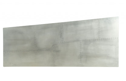 71" Silver Aluminum Writing Desk