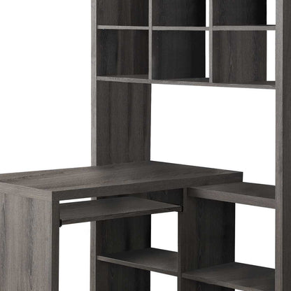 38" Taupe L Shape Computer Desk