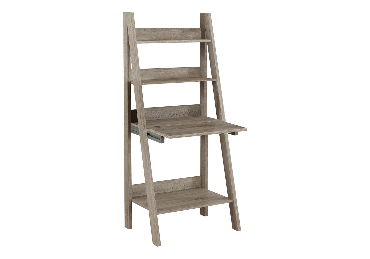 26" Taupe Wood Ladder Desk