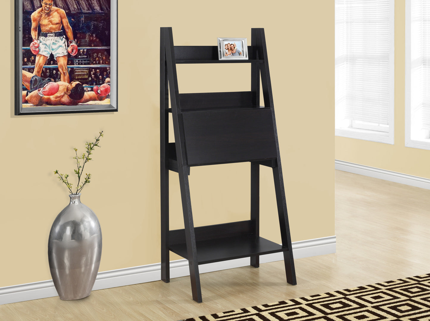 25" Espresso Ladder Desk