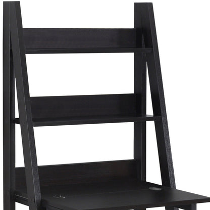 25" Espresso Ladder Desk