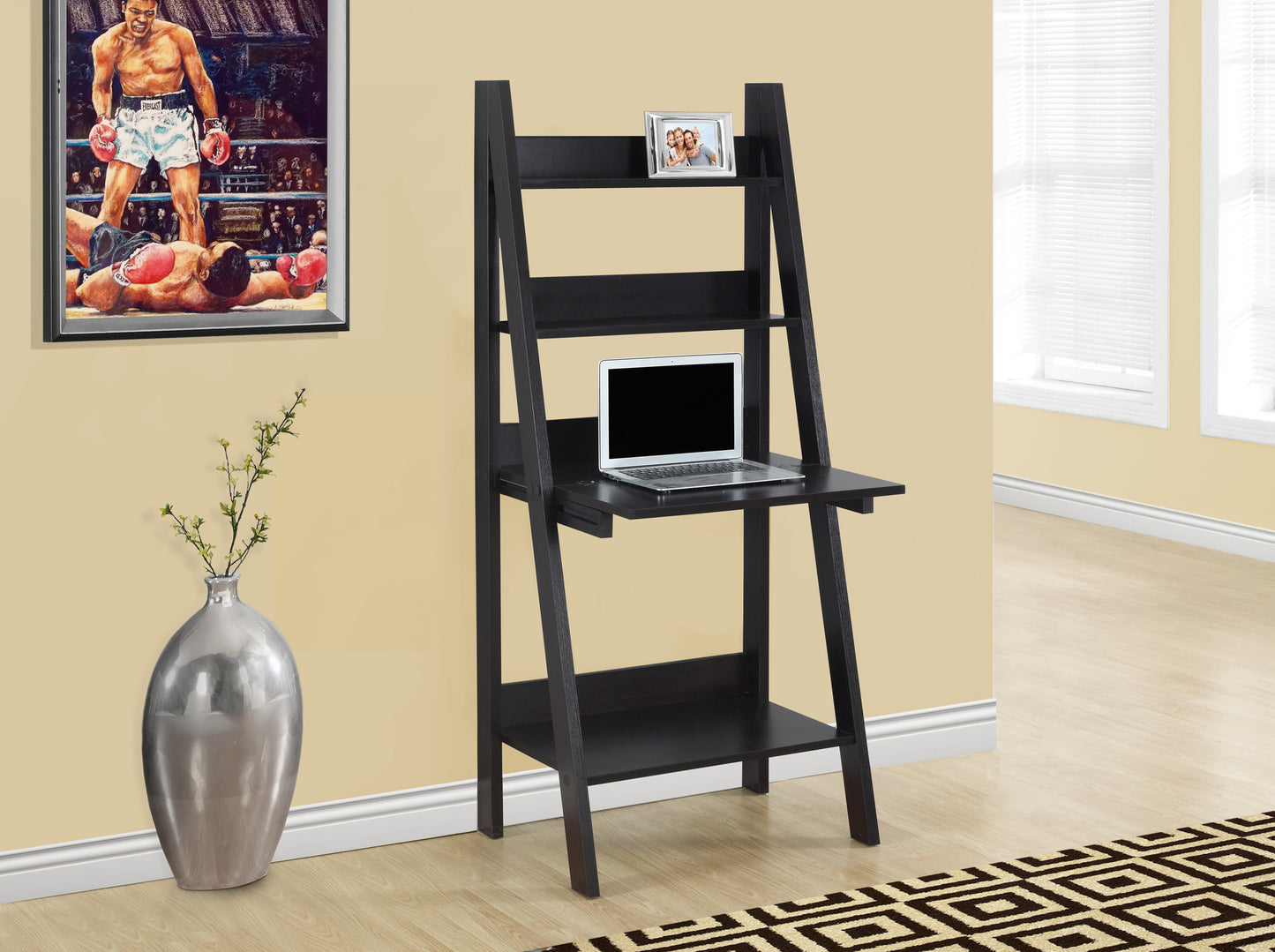 25" Espresso Ladder Desk