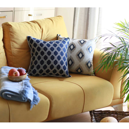 17" Blue and Gray Throw Pillow Cover