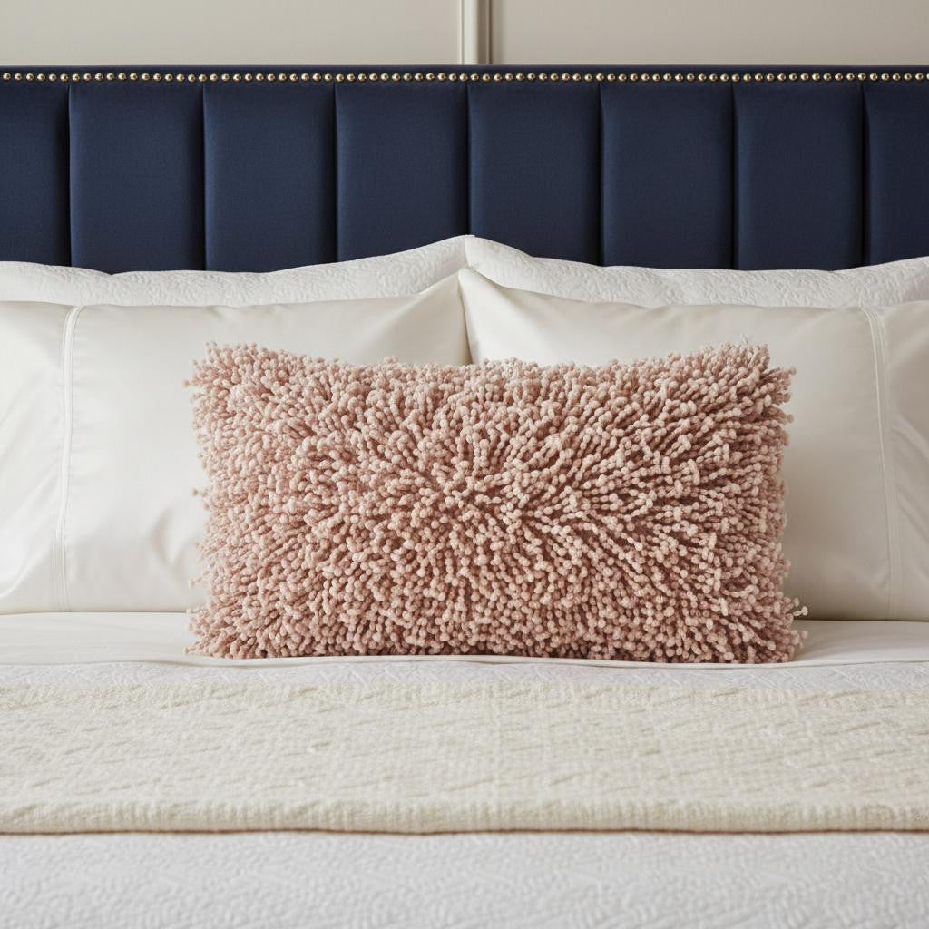14" X 20" Pale Pink Lumbar Throw Pillow
