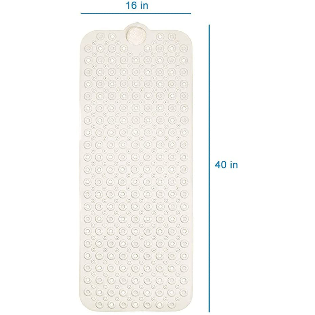 40" Beige Latex Bubbles Non Slip Shower Mat