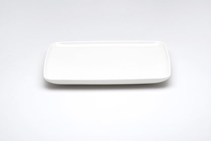 White Six Piece Rectangle Porcelain Service For Six Dinner Plate Set