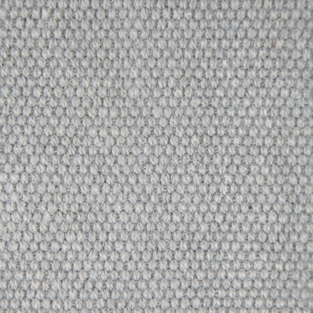 20" Gray Cotton Throw Pillow with Fringe