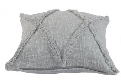 20" Gray Cotton Throw Pillow