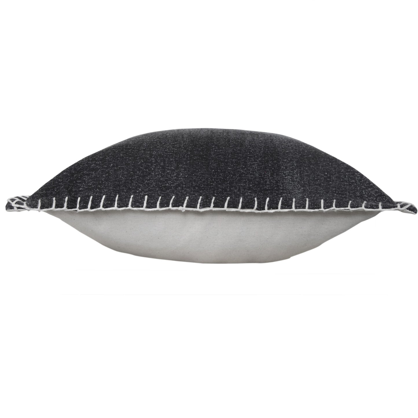 20" Black Cotton Throw Pillow