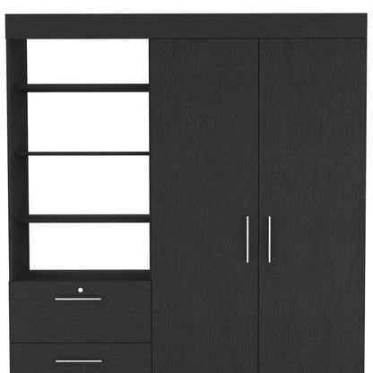 Two Piece Black Bedroom Set
