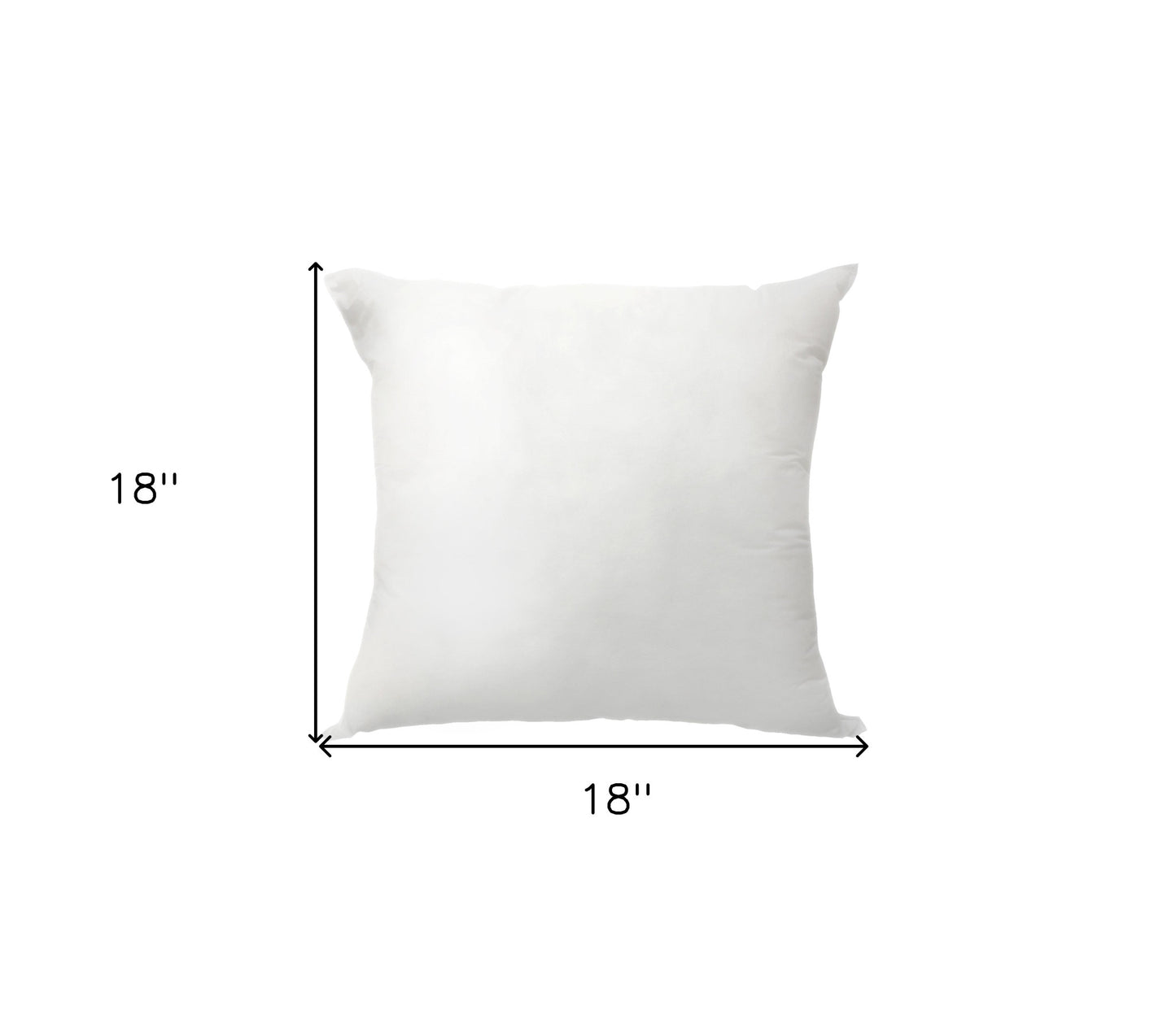 18" White Throw Pillow Insert