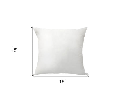 18" White Throw Pillow Insert
