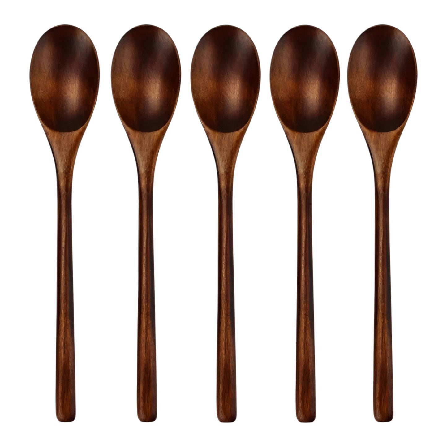 Brown Solid Wood Handmade Ten Piece Dinner Fork And Dinner Spoon Set
