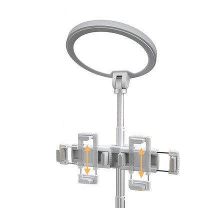 22" White Metal And Plastic Adjustable Portable Desk Lamp LED With Phone Clamp