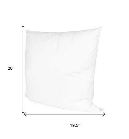 20" White Cotton Throw Pillow Insert