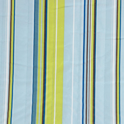 Aqua And Lime Green Striped Double Hammock
