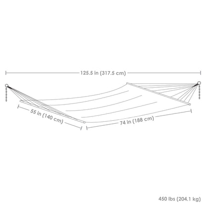 Aqua And Lime Green Striped Double Hammock