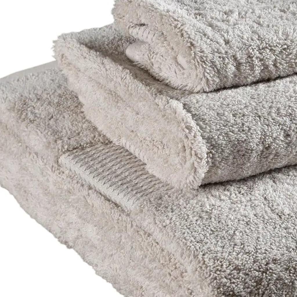 Set of Three Beige Cotton Quick Dry Terry Cloth Towels