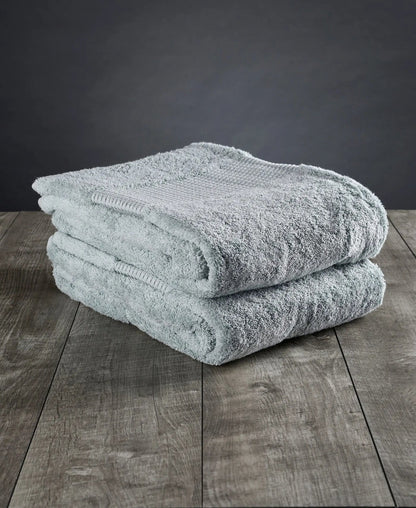 Set of Two Sea Green Cotton 13" X 13" Quick Dry Terry Cloth Washcloths