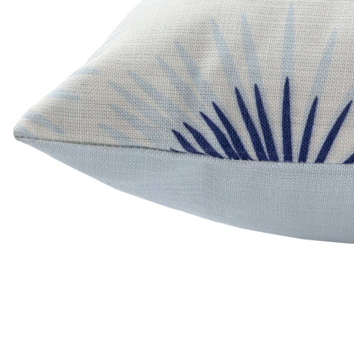 18" Blue And White Beach Floral Throw Pillow Cover
