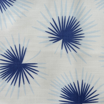 18" Blue And White Beach Floral Throw Pillow Cover