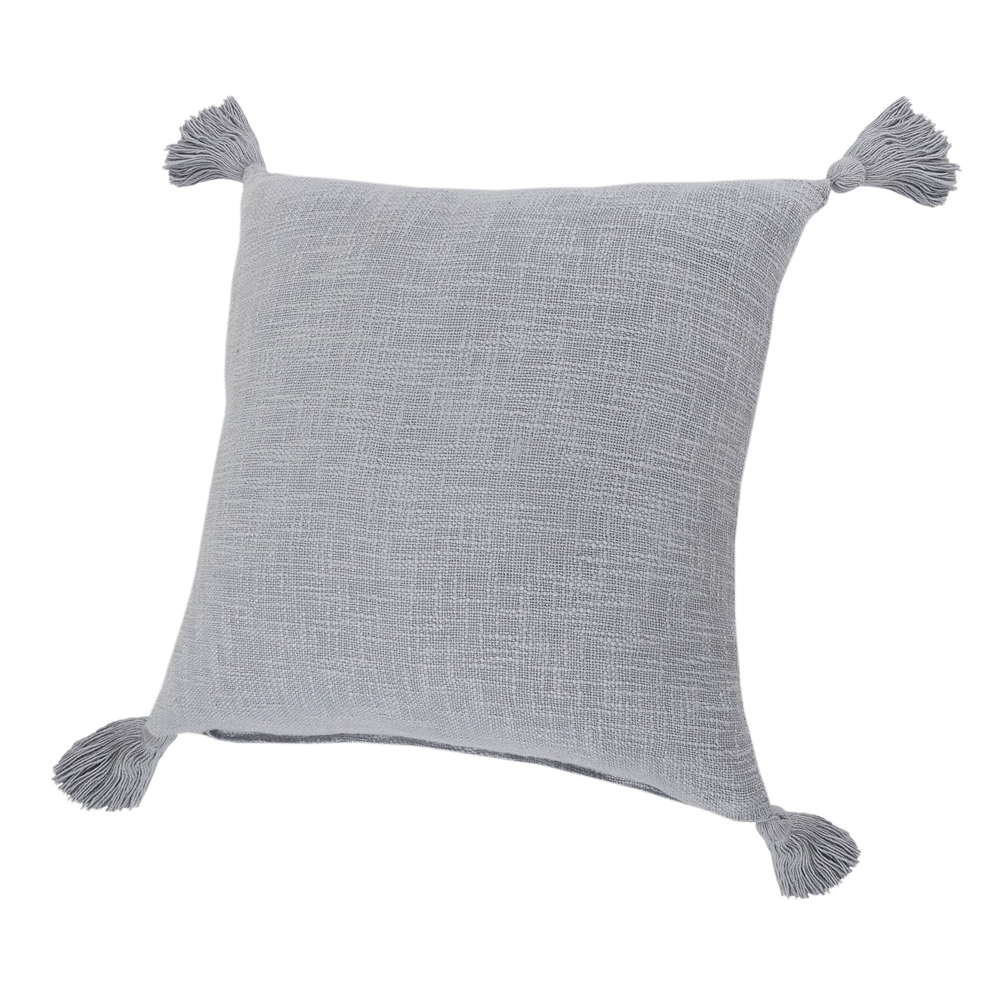 20" Gray Cotton Throw Pillow Cover