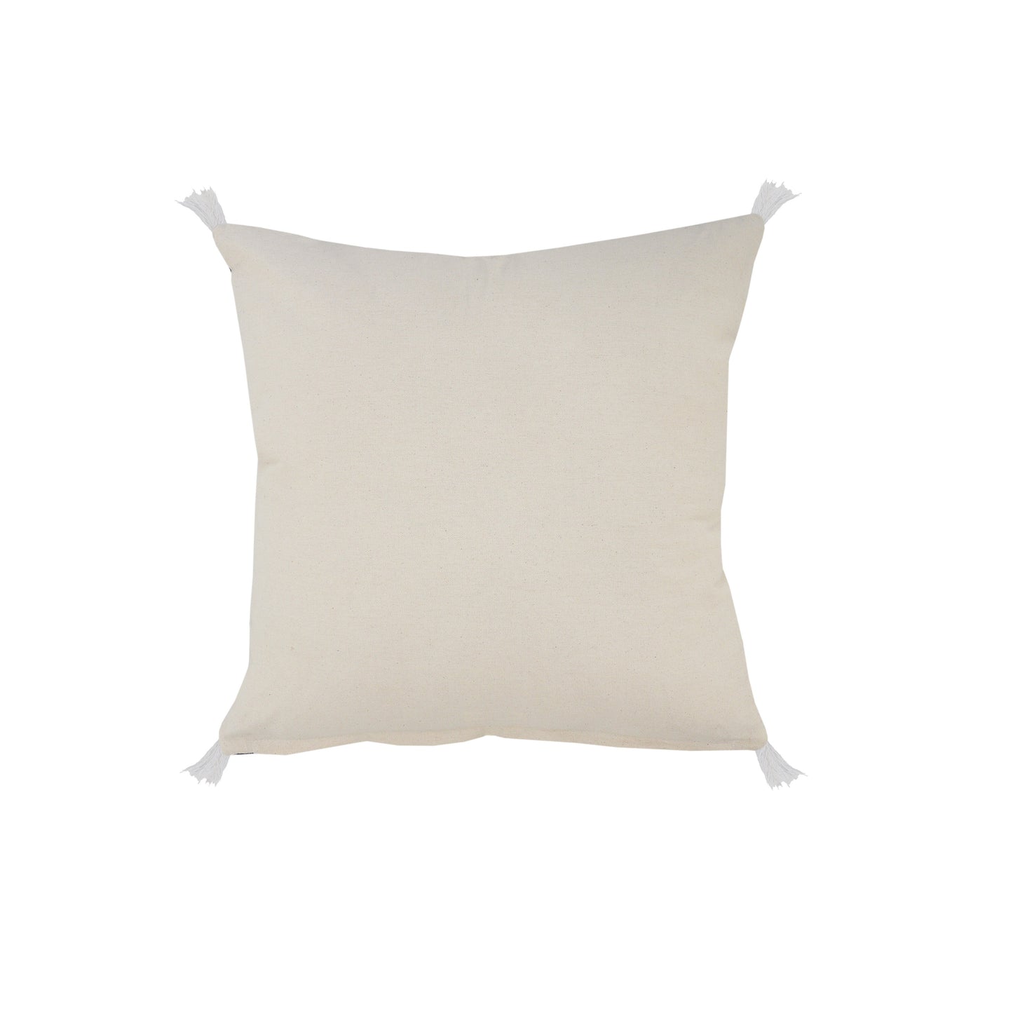 20" Gray And White Beach Geometric Cotton Throw Pillow Cover