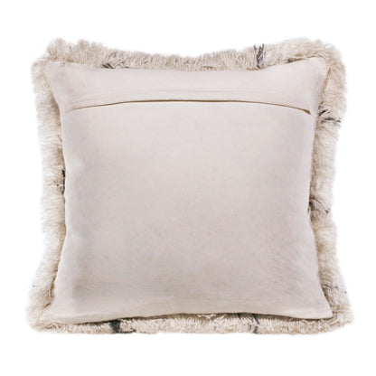 20" White And Black Diamond Throw Pillow Cover