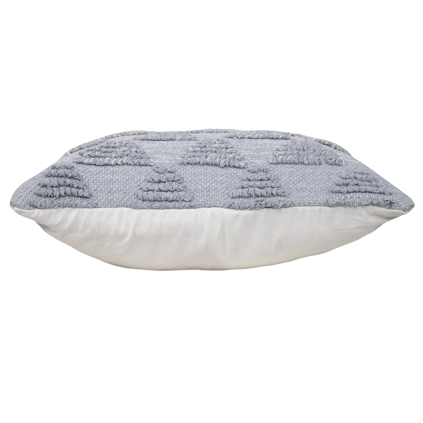 20" Gray And White Geometric Cotton Throw Pillow Cover