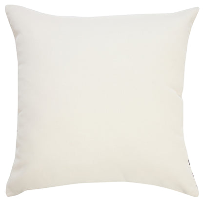 20" Black And White Geometric Recycled Poly Linen Throw Pillow Cover