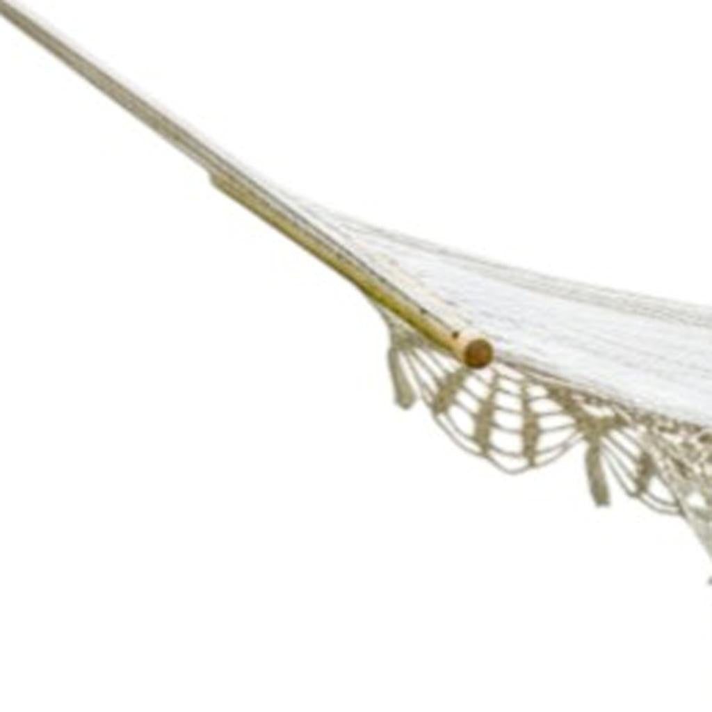 Ivory Single Spreader Bar Hammock With Lace