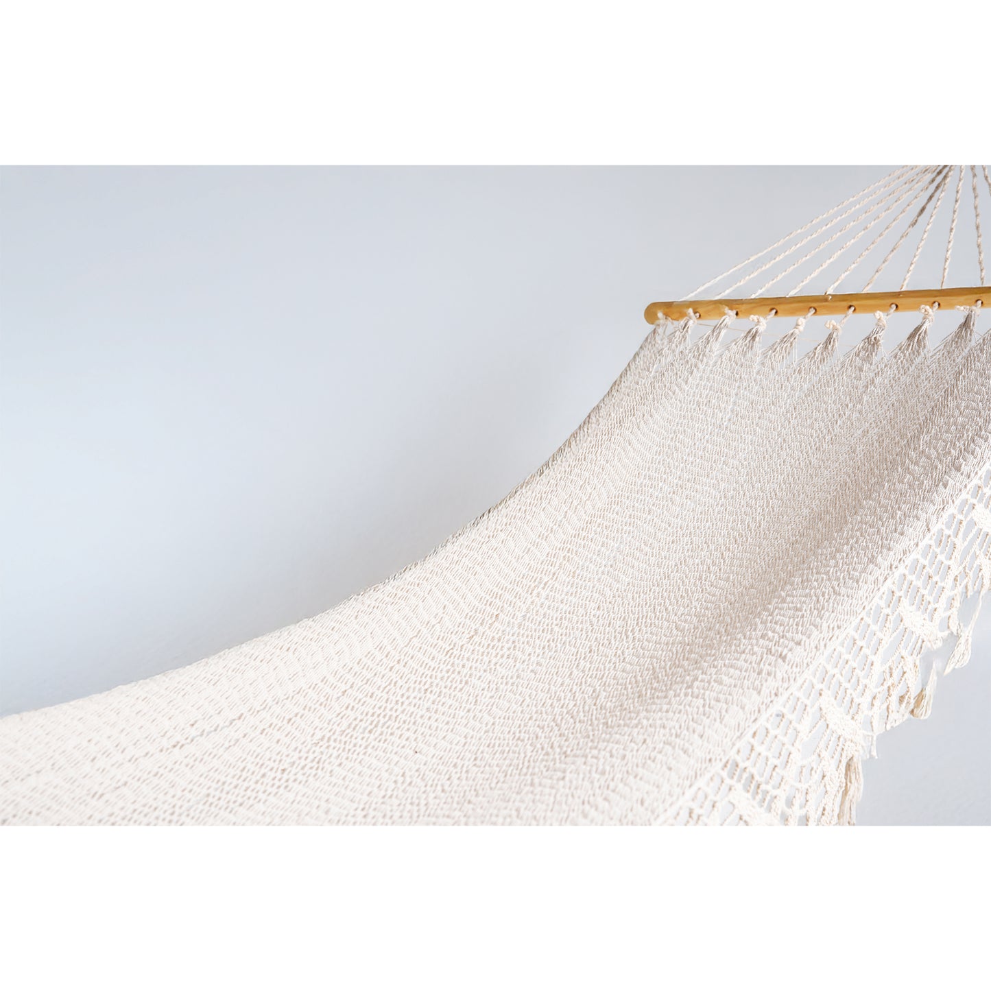 Off White Single Spreader Bar Hammock