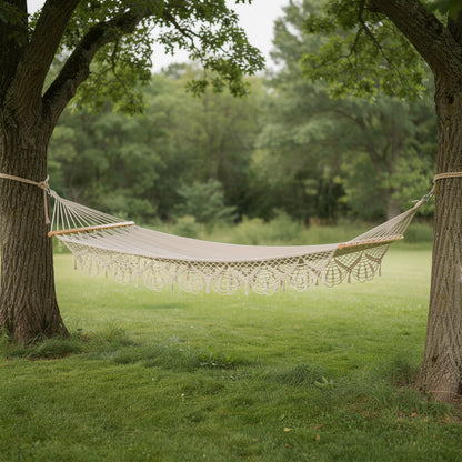 Off White Single Spreader Bar Hammock