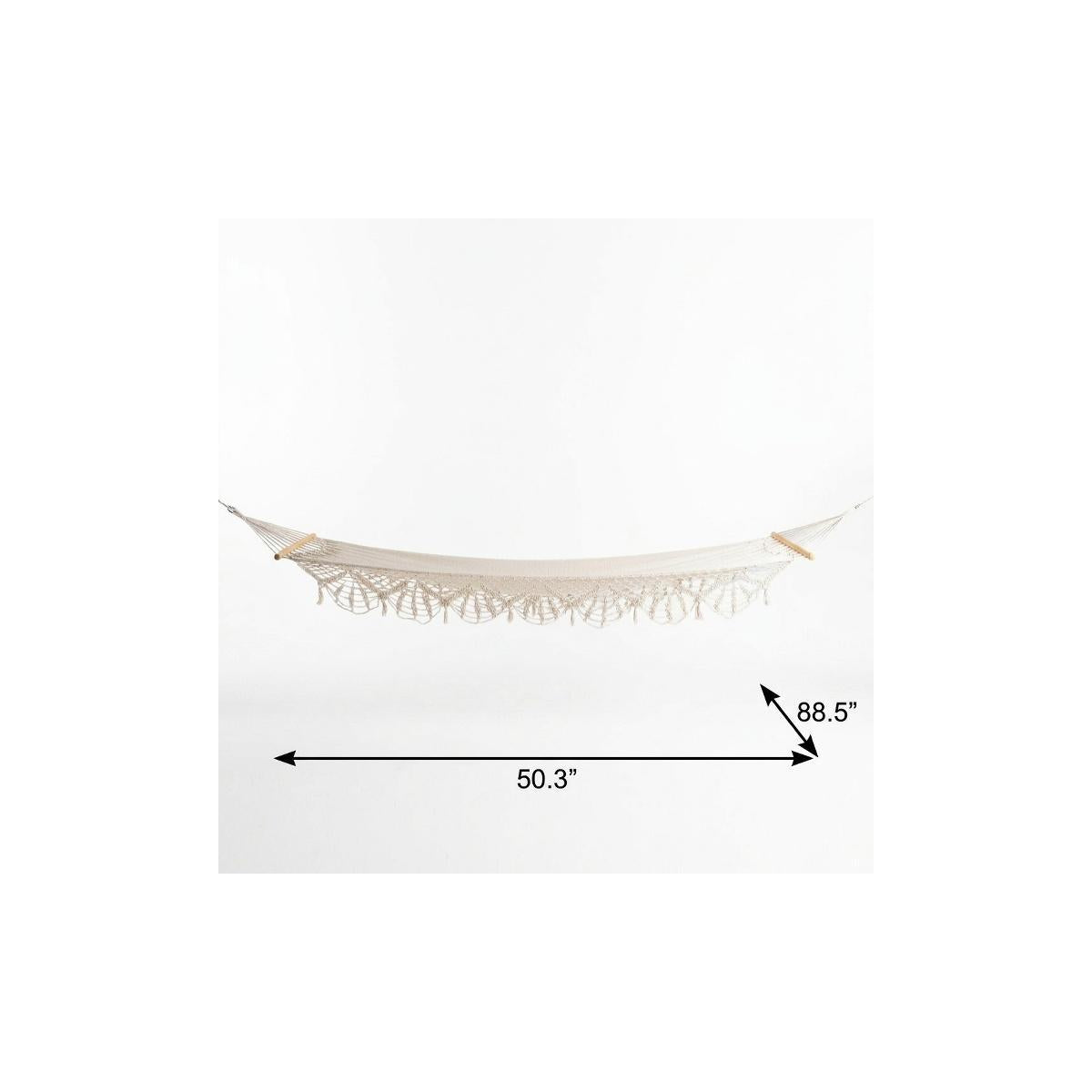 Off White Single Spreader Bar Hammock