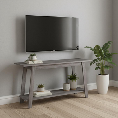 42" Gray Open Shelving TV Stand