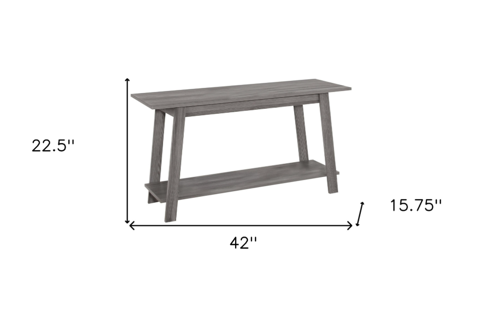42" Gray Open Shelving TV Stand