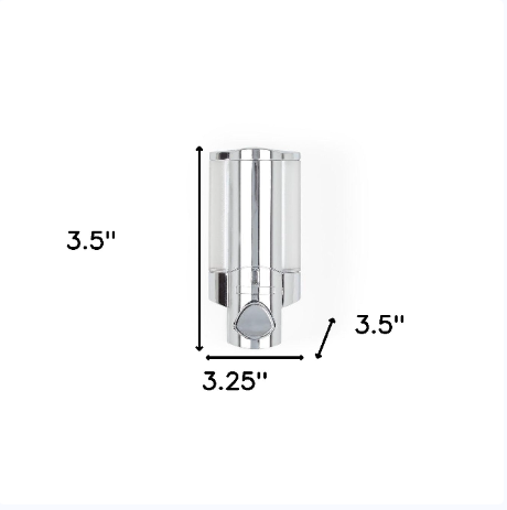 Silver Heavy Duty Plastic Wall Mount Soap Dispenser