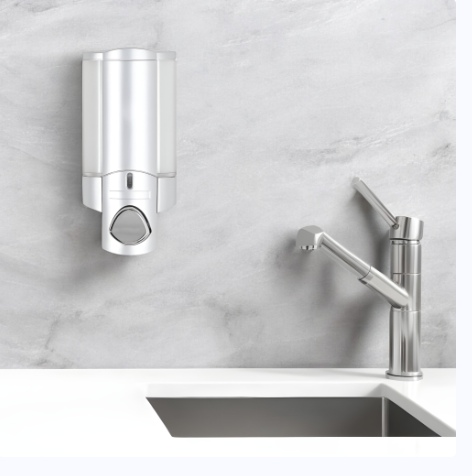 Gray Heavy Duty Plastic Wall Mount Soap Dispenser