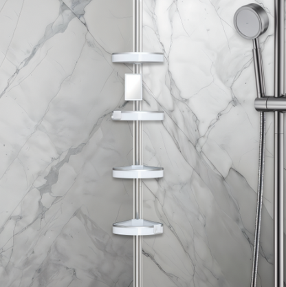 White Aluminum Wall Mount Bathroom Accessory Set