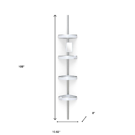 White Aluminum Wall Mount Bathroom Accessory Set