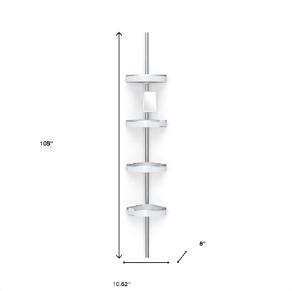 White Aluminum Wall Mount Bathroom Accessory Set
