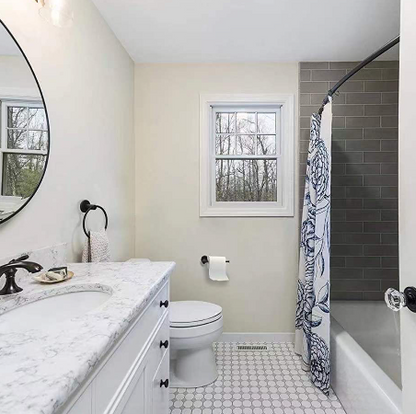 Set of Two Black Stainless Steel Wall Mount Towel Ring and Toilet Paper Holder