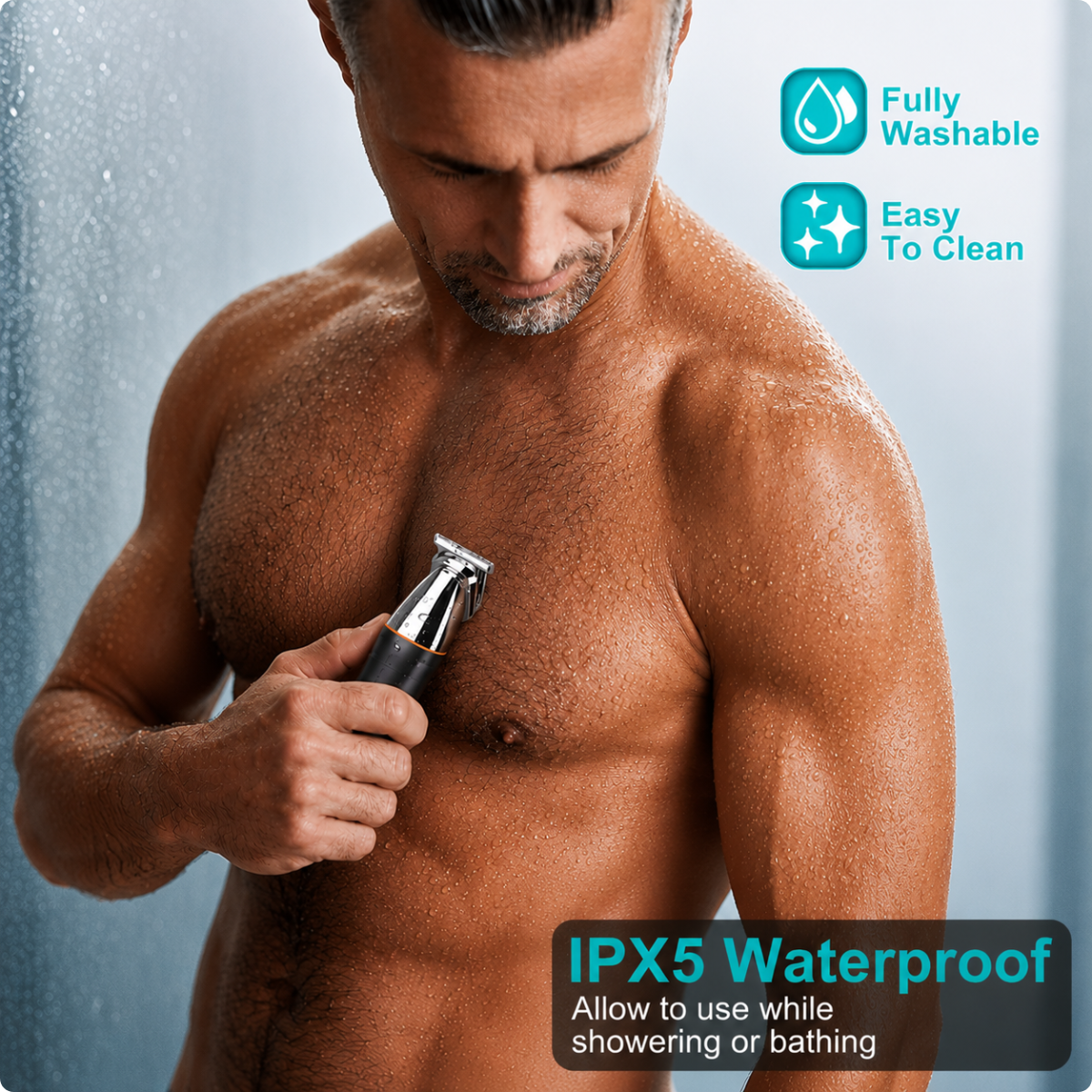 Waterproof 10-in-1 kit for beard, detail, nose, and everyday touch-ups!